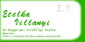 etelka villanyi business card